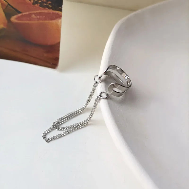 Pendiente Ear Cuff con Cadena