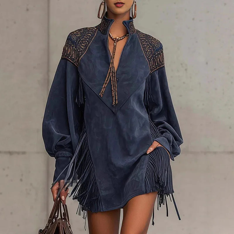 Vestido Boho Flecos