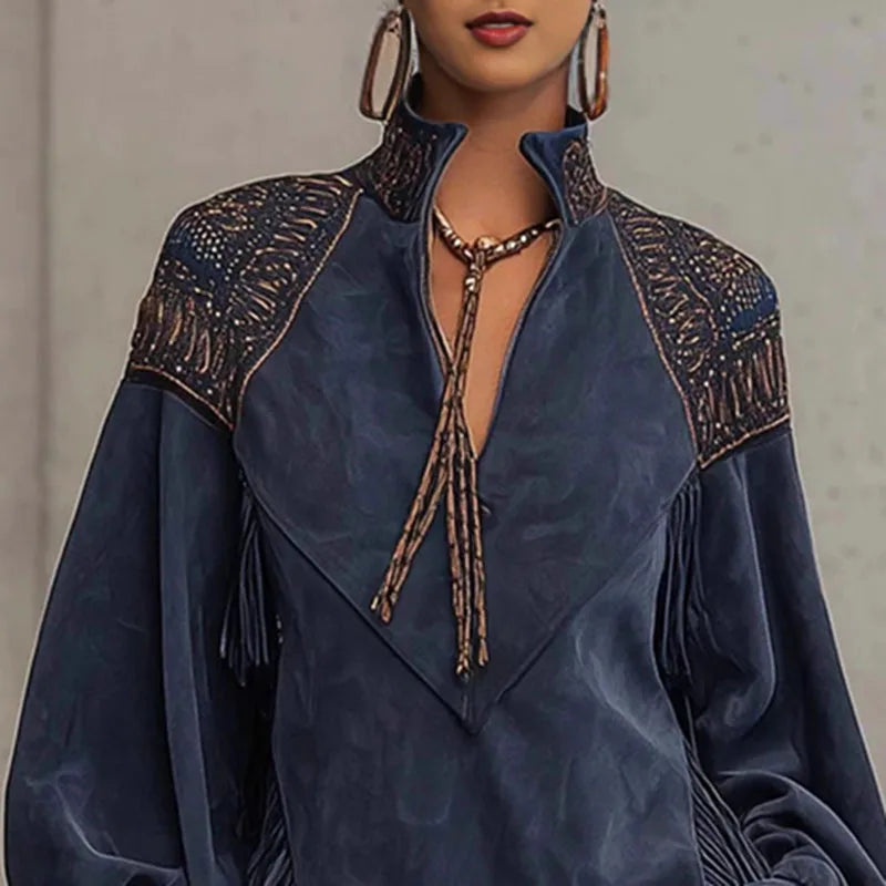 Vestido Boho Flecos