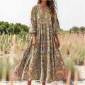 Vestido Ariadna Paisley - Amarillo