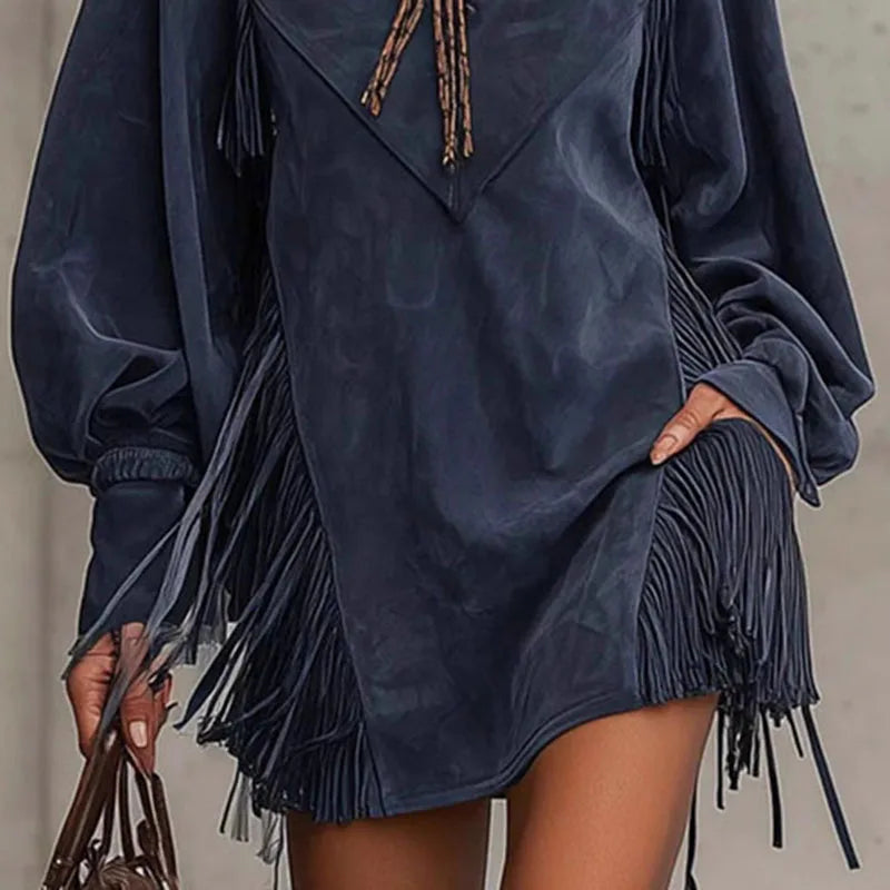 Vestido Boho Flecos