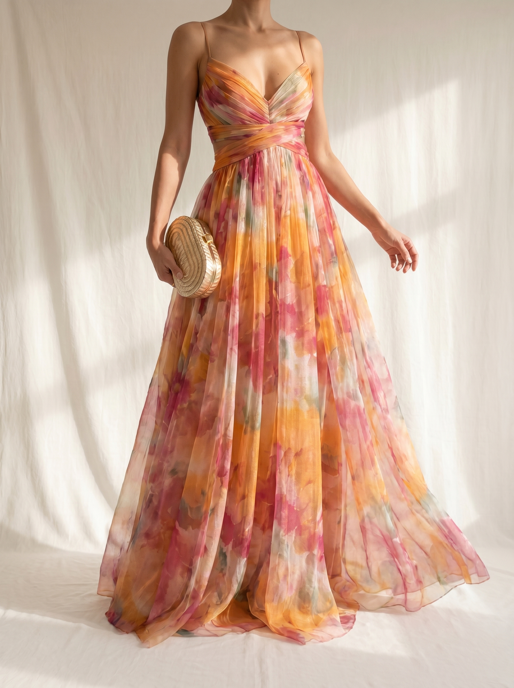 Giselle - Encantador Vestido Largo con Estampado Floral