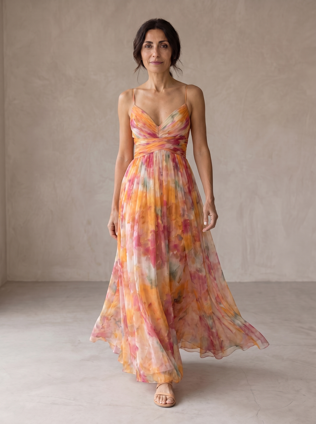 Giselle - Encantador Vestido Largo con Estampado Floral