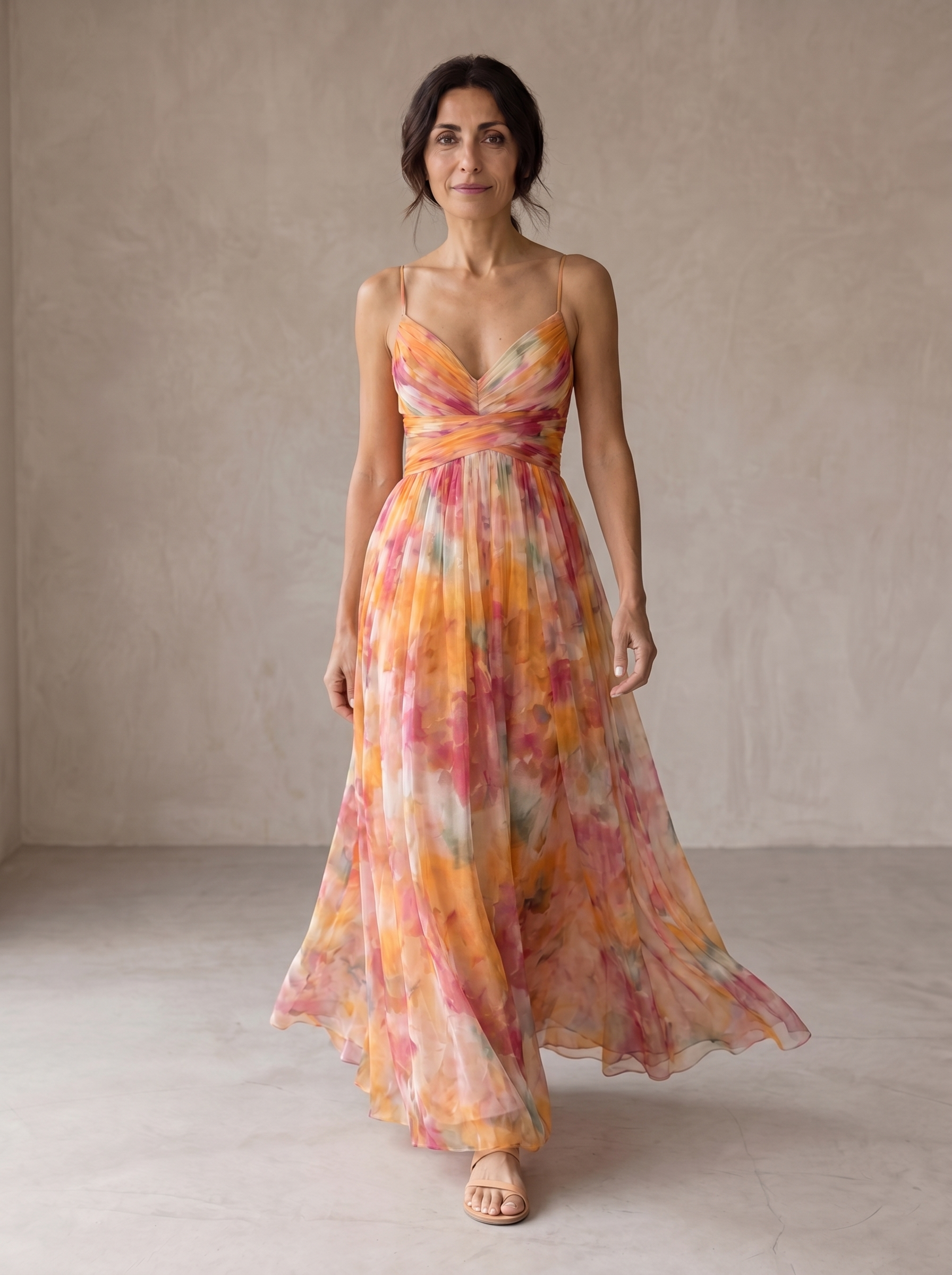 Giselle - Encantador Vestido Largo con Estampado Floral
